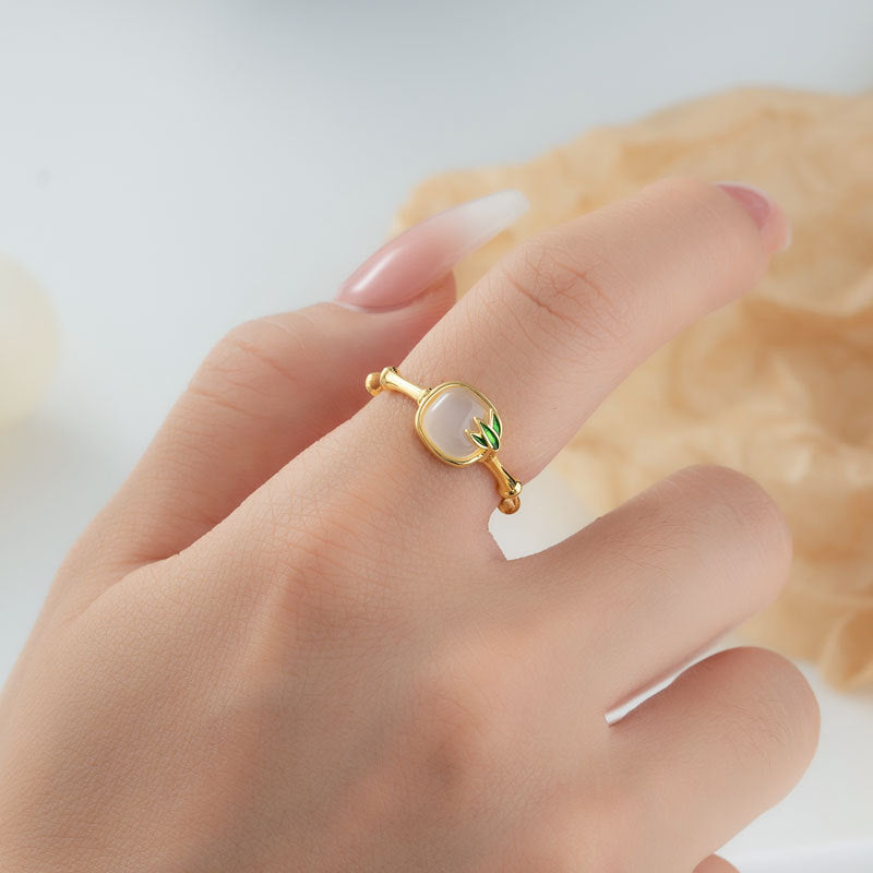 Brystal Agate Bamboo Ring [DWT9MXMX]