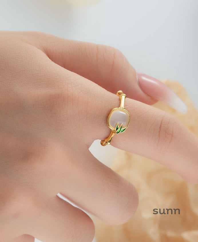 Brystal Agate Bamboo Ring [L55HRKFK]
