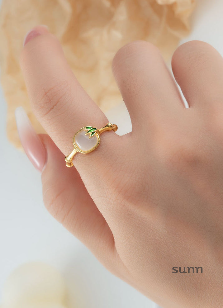 Brystal Agate Bamboo Ring [47QFGS8N]