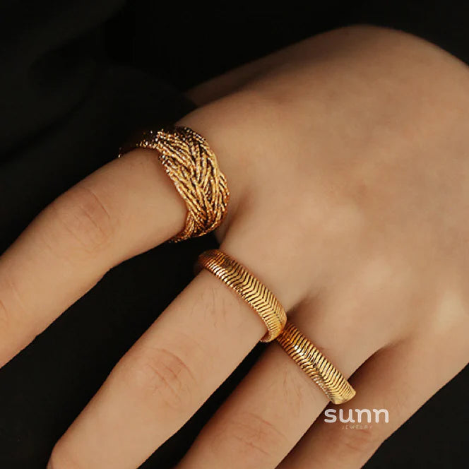 Brystal Woven Twist Ring