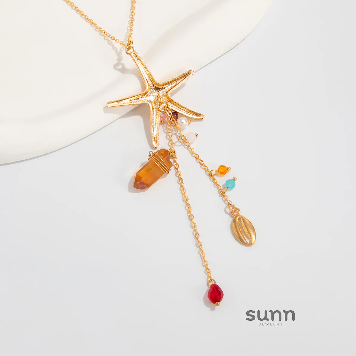 Bushra Gold Starfish Necklace