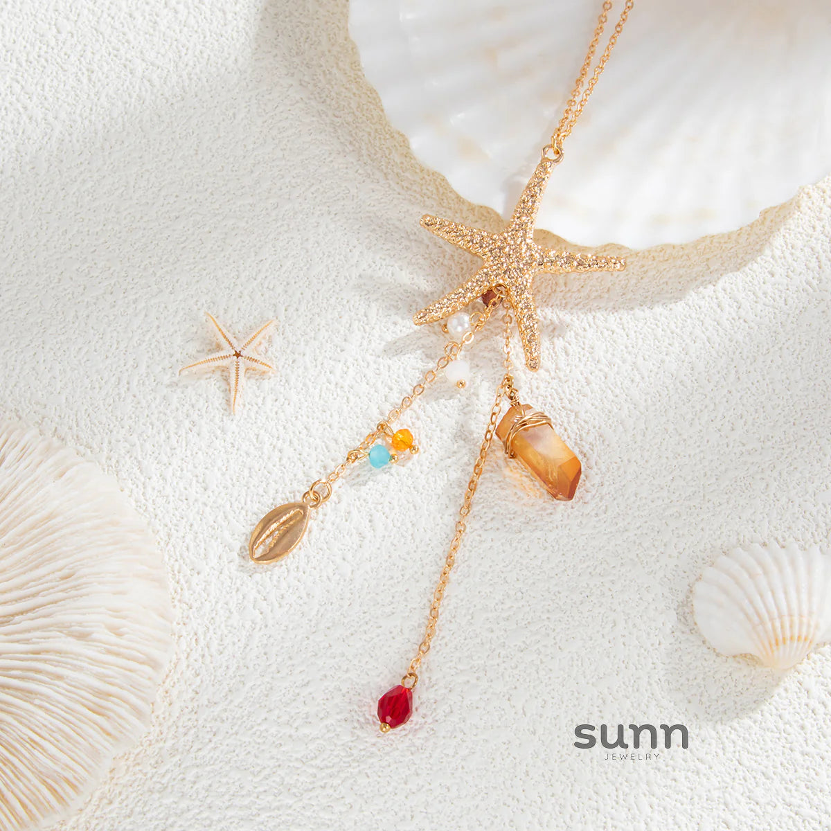 Bushra Gold Starfish Necklace