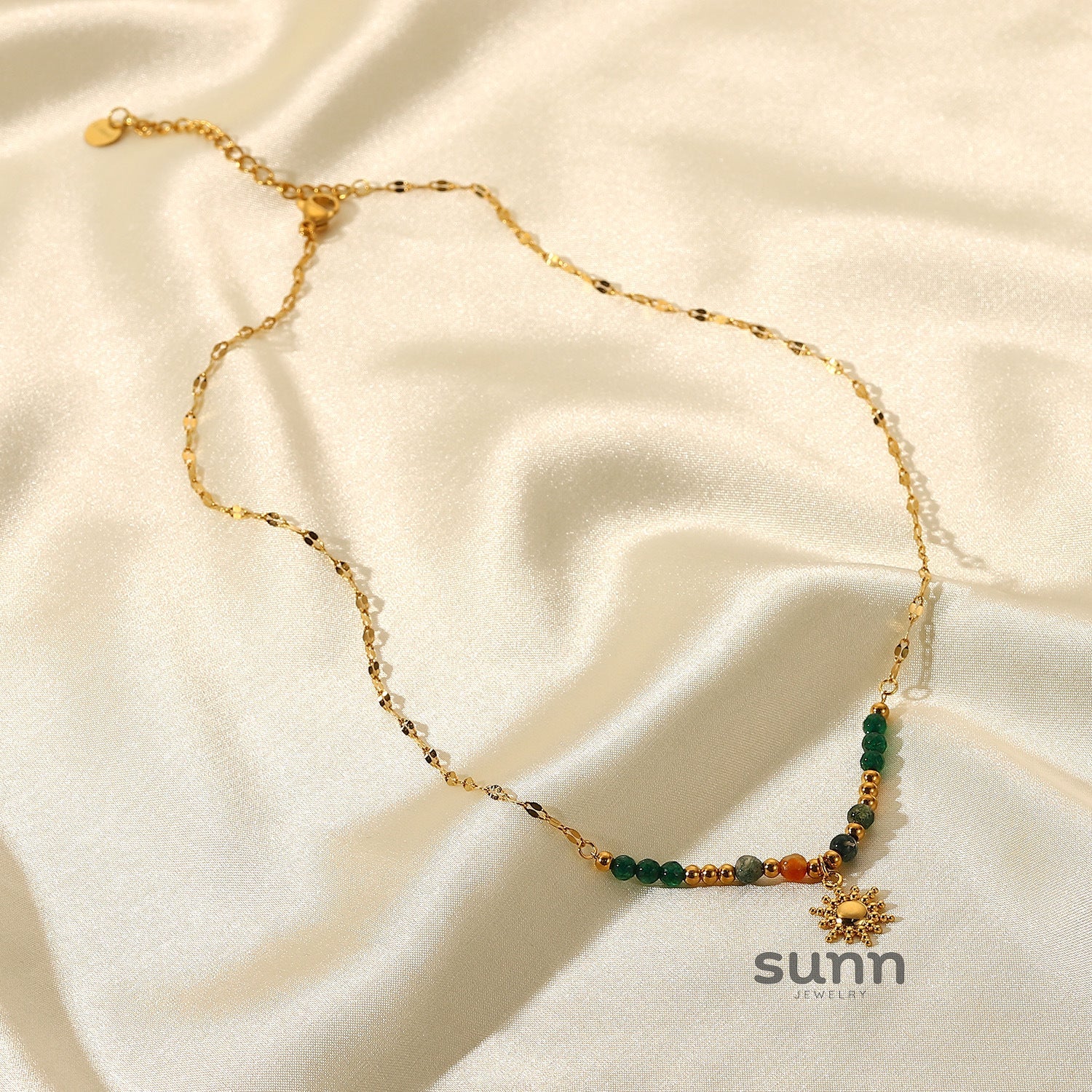 Cady Natural Stone Charm Necklace