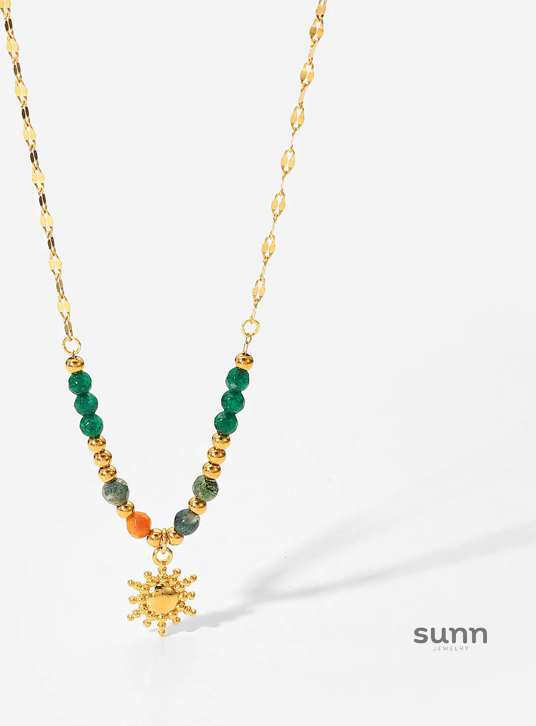 Cady Natural Stone Charm Necklace