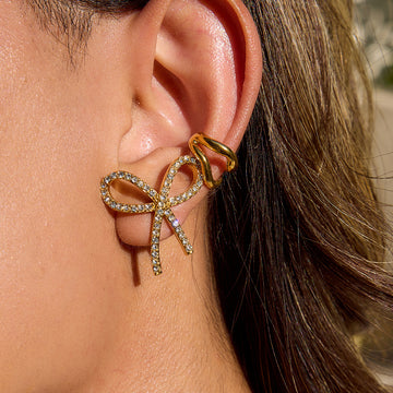 Caeli Diamond Bow Earrings [YZ4T3XIU]