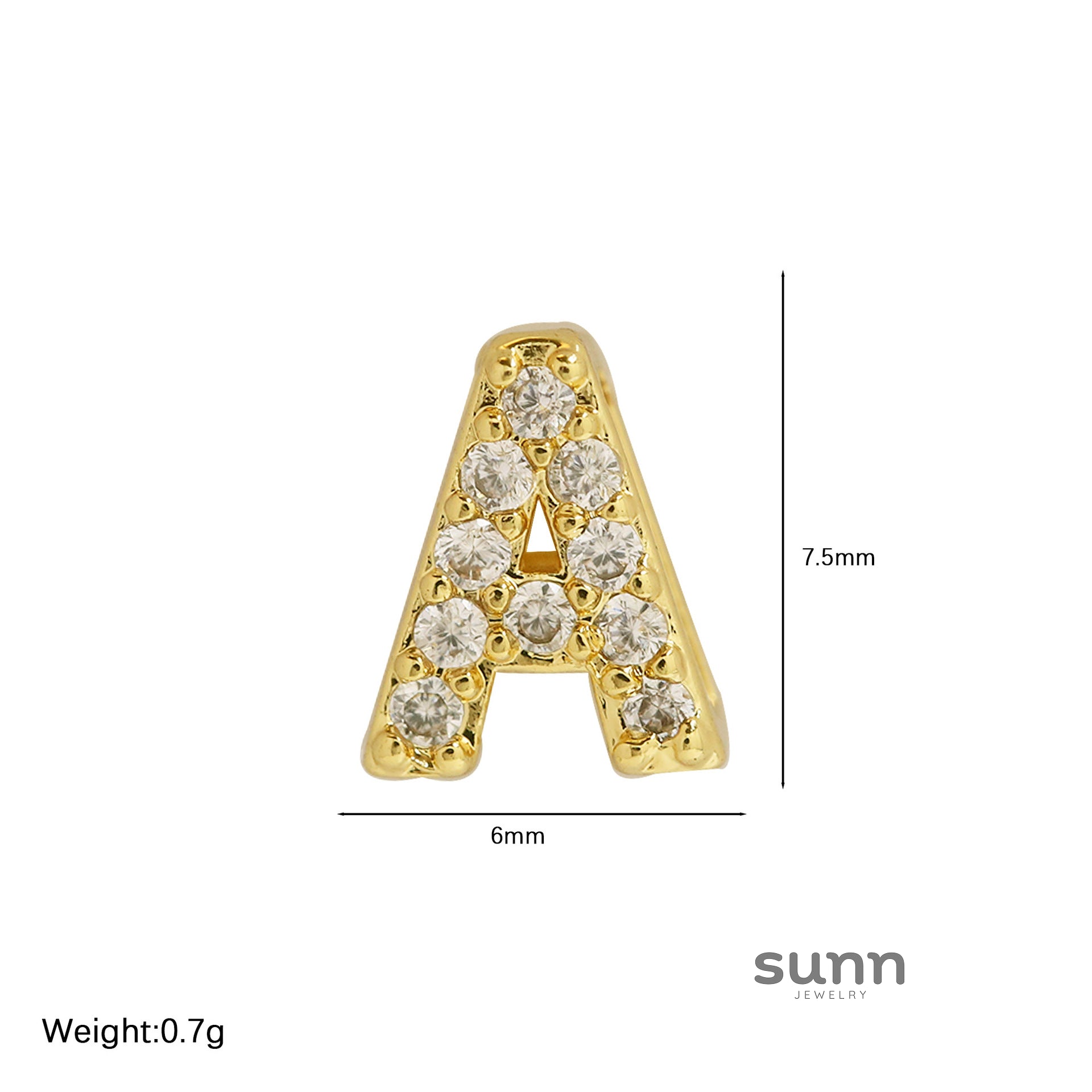 Caelynn Zircon Initial Necklace [VTZ16AR3]