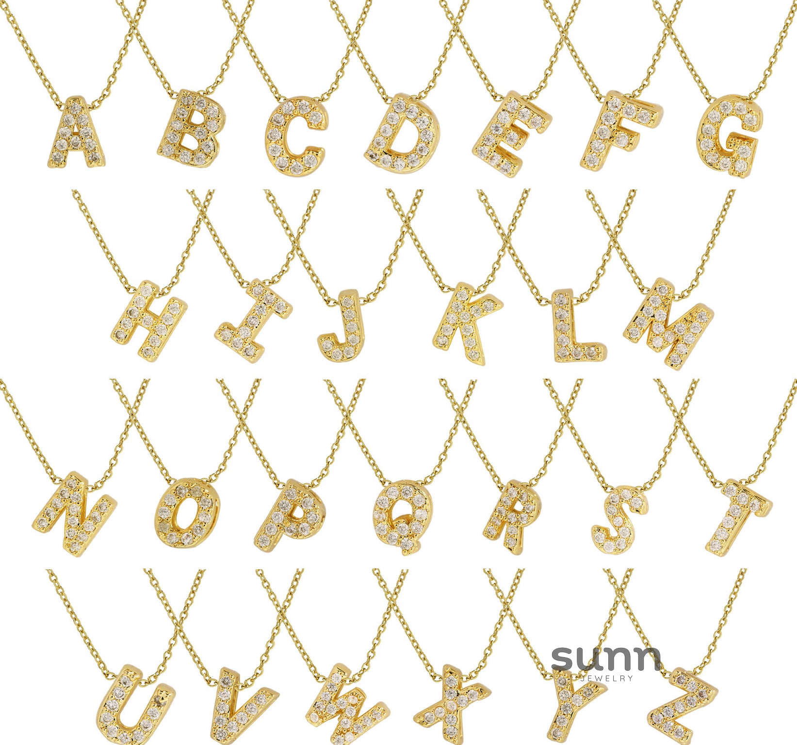 Caelynn Zircon Initial Necklace [WANLTUMJ]