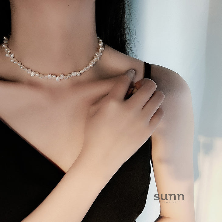 Caidence Baroque Pearl Choker [C0WL6BWG]