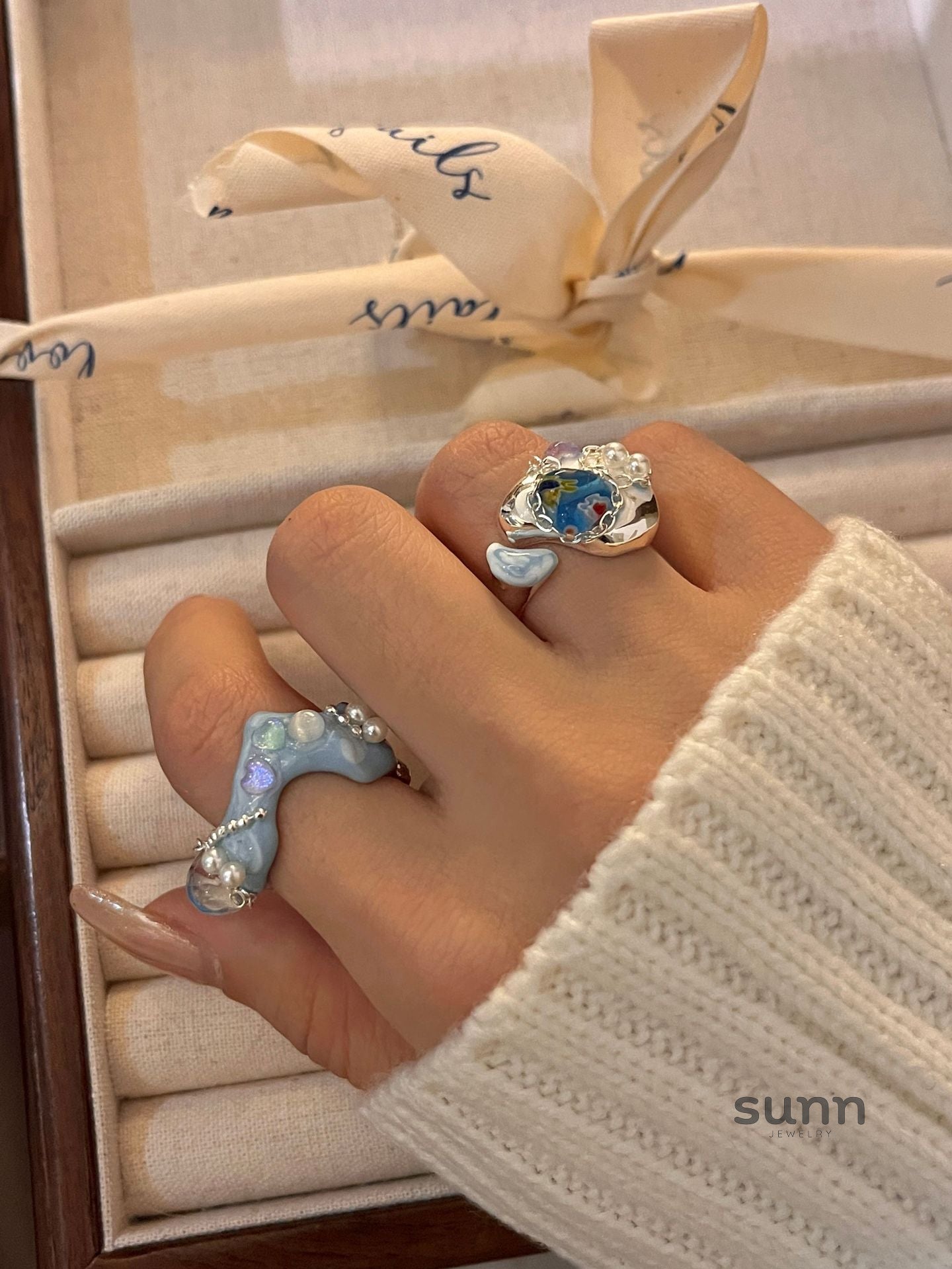 Cailynn Enamel Eye Ring [DI4PUETS]