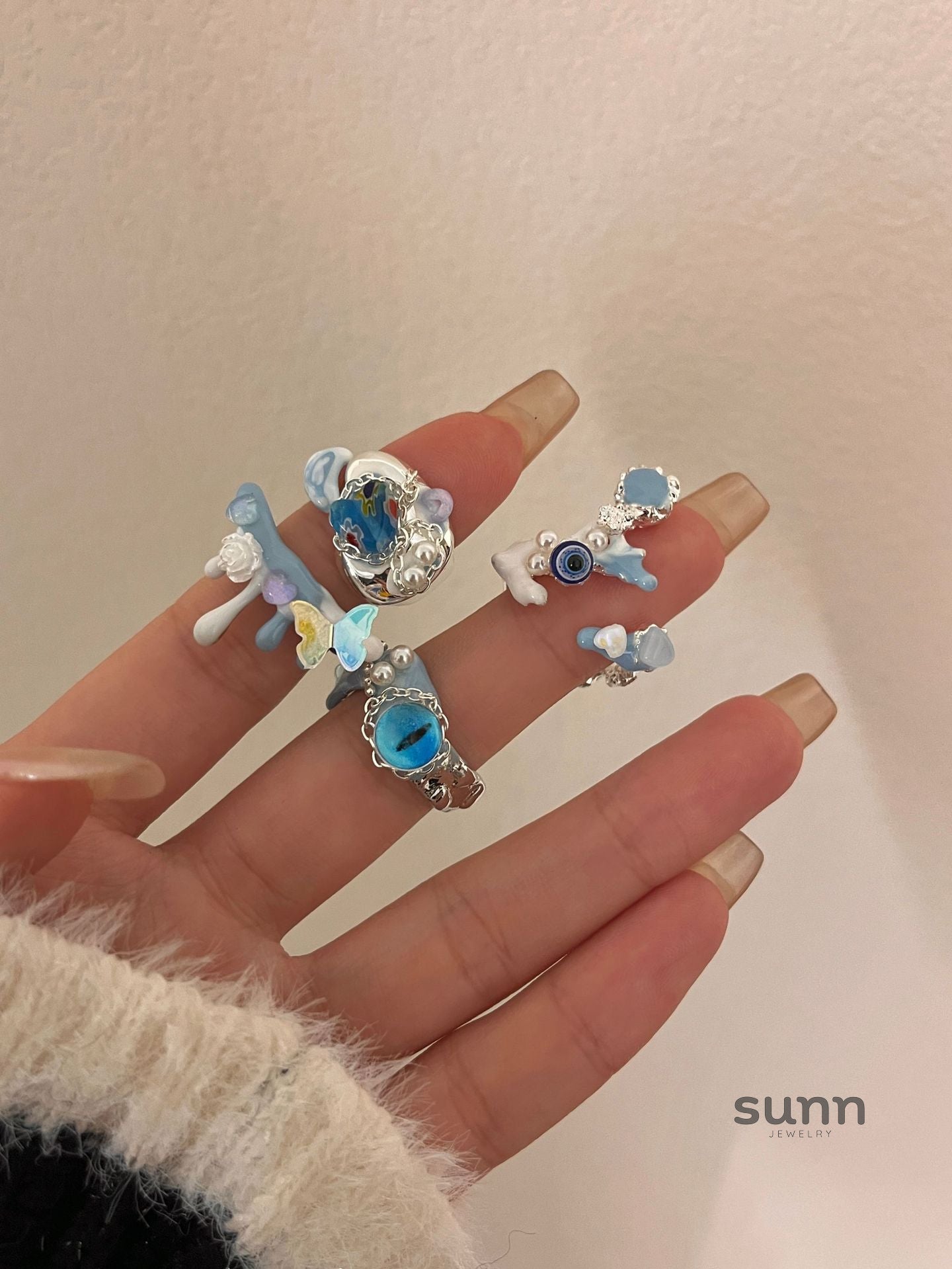 Cailynn Enamel Eye Ring [801T07IQ]