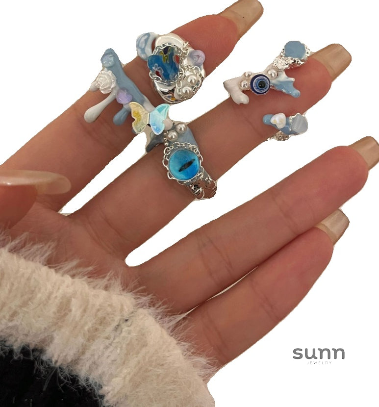 Cailynn Enamel Eye Ring [0U1IWN8J]