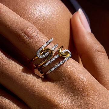 Caitlynn Rhinestone Cross Ring [FRZY8H2U]