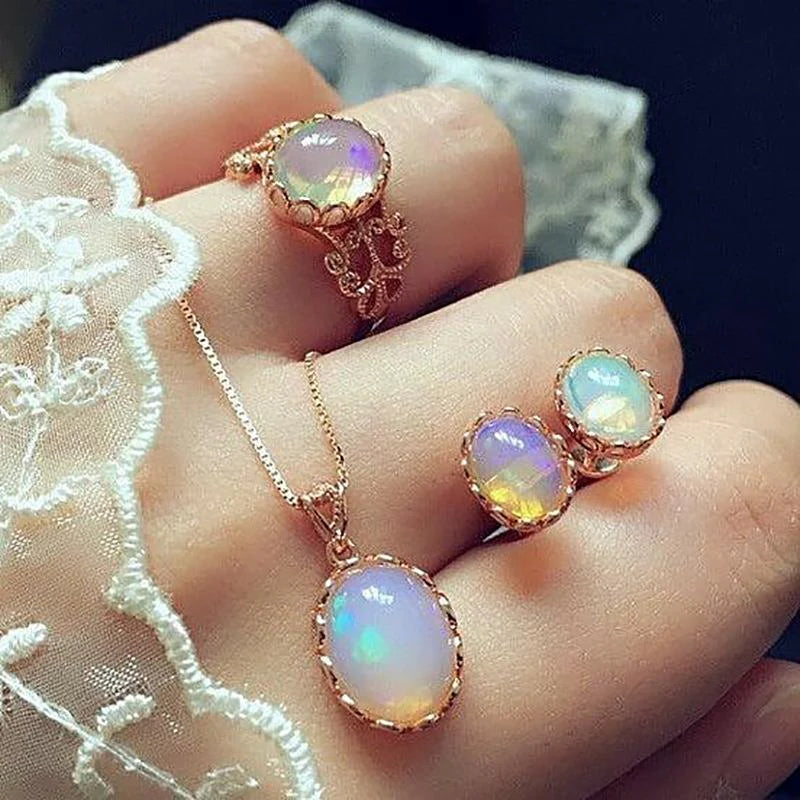 Calani Dainty Crystal Jewelry Set
