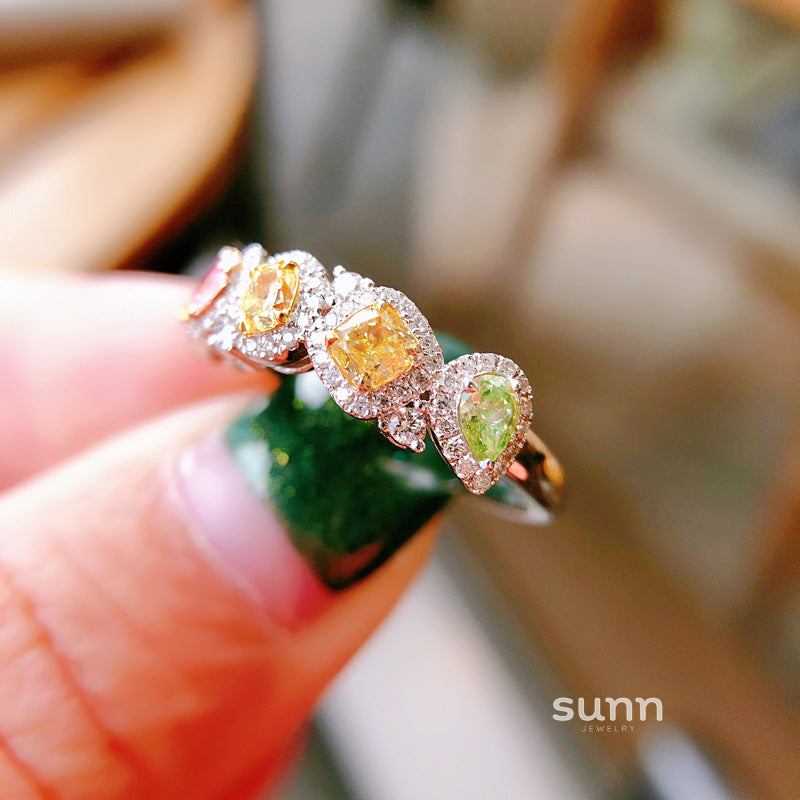 Calee Gemstone Row Ring [SCE53ZMQ]