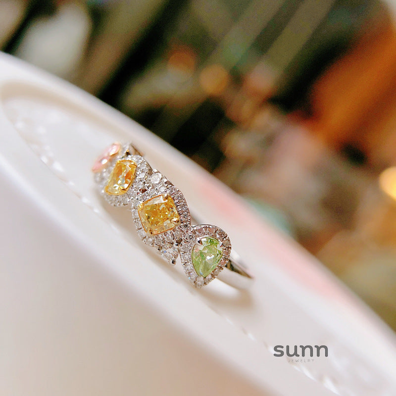 Calee Gemstone Row Ring [RNRGGMLN]