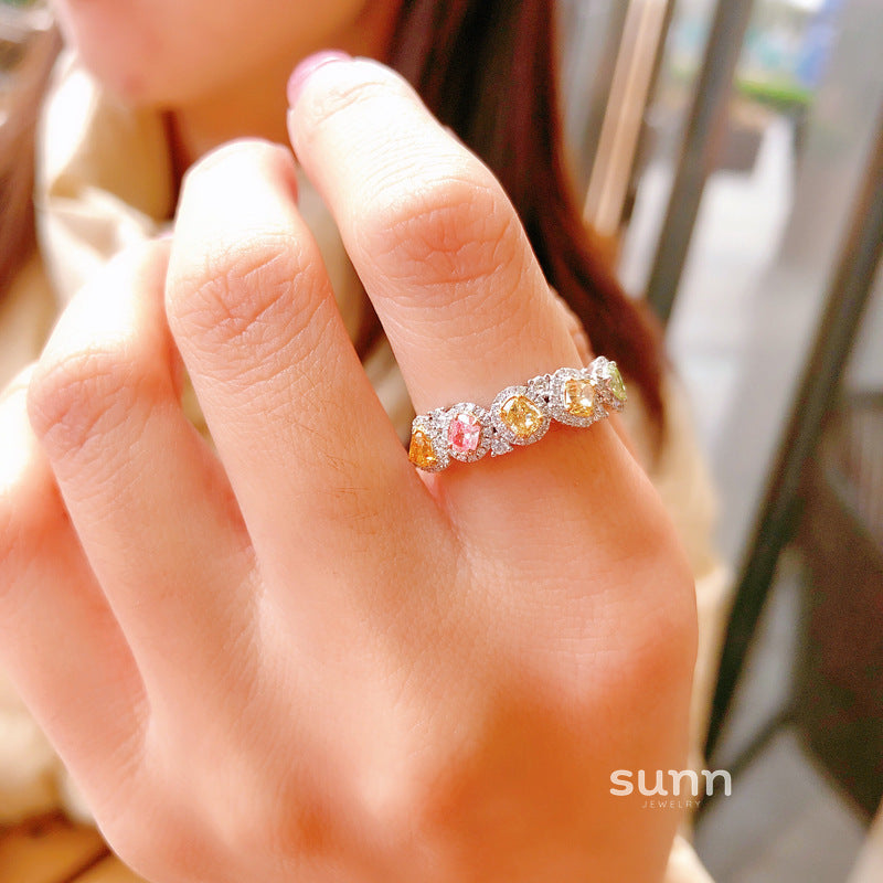 Calee Gemstone Row Ring [2KMIRHV1]
