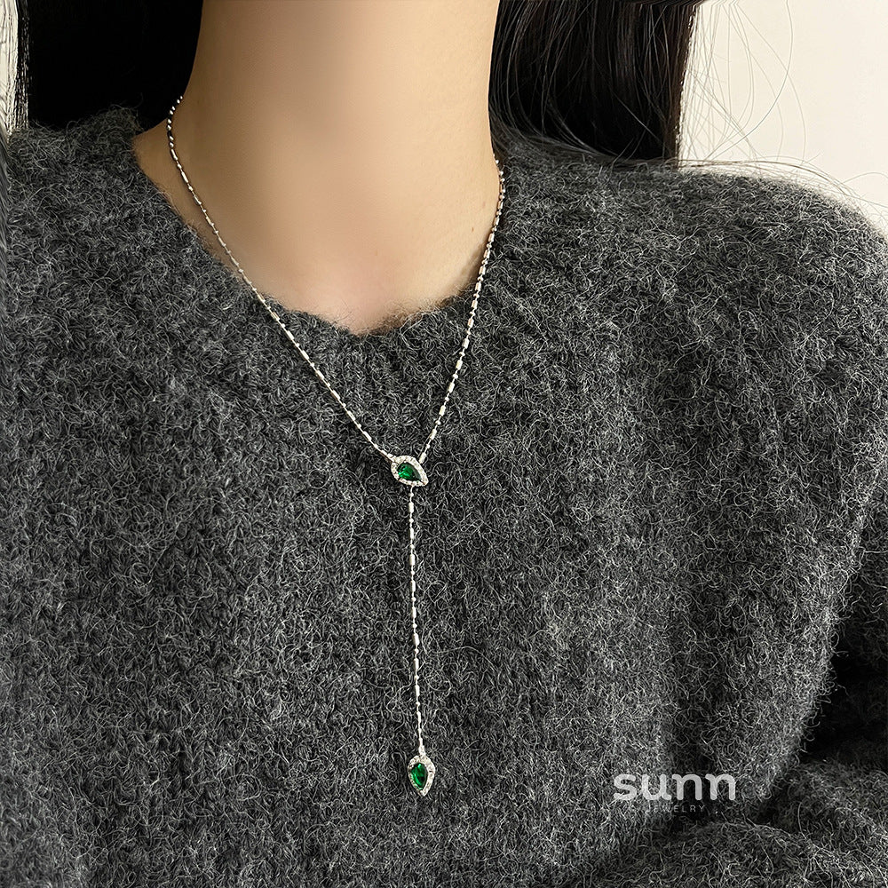 Caleigh Serpent Charm Necklace [YMSJ02JX]