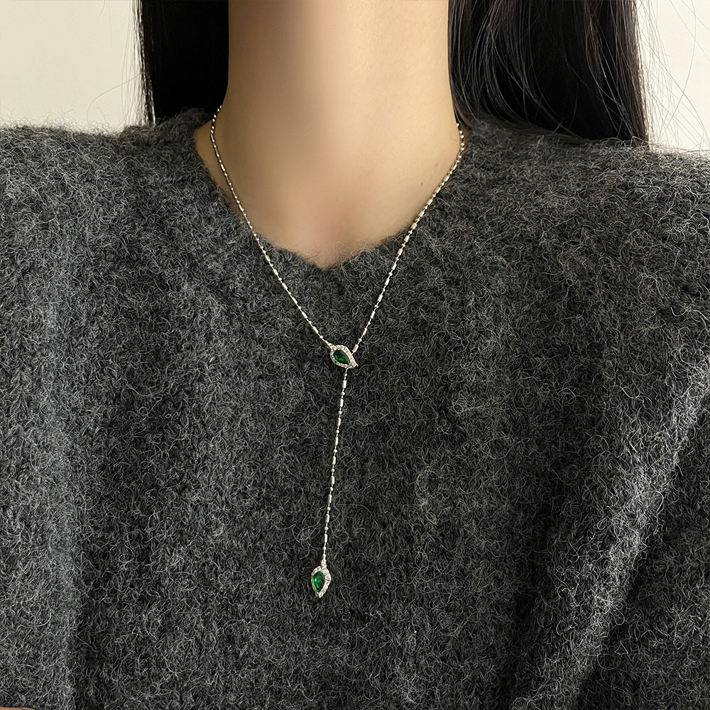 Caleigh Serpent Charm Necklace [GUYHAWZG]