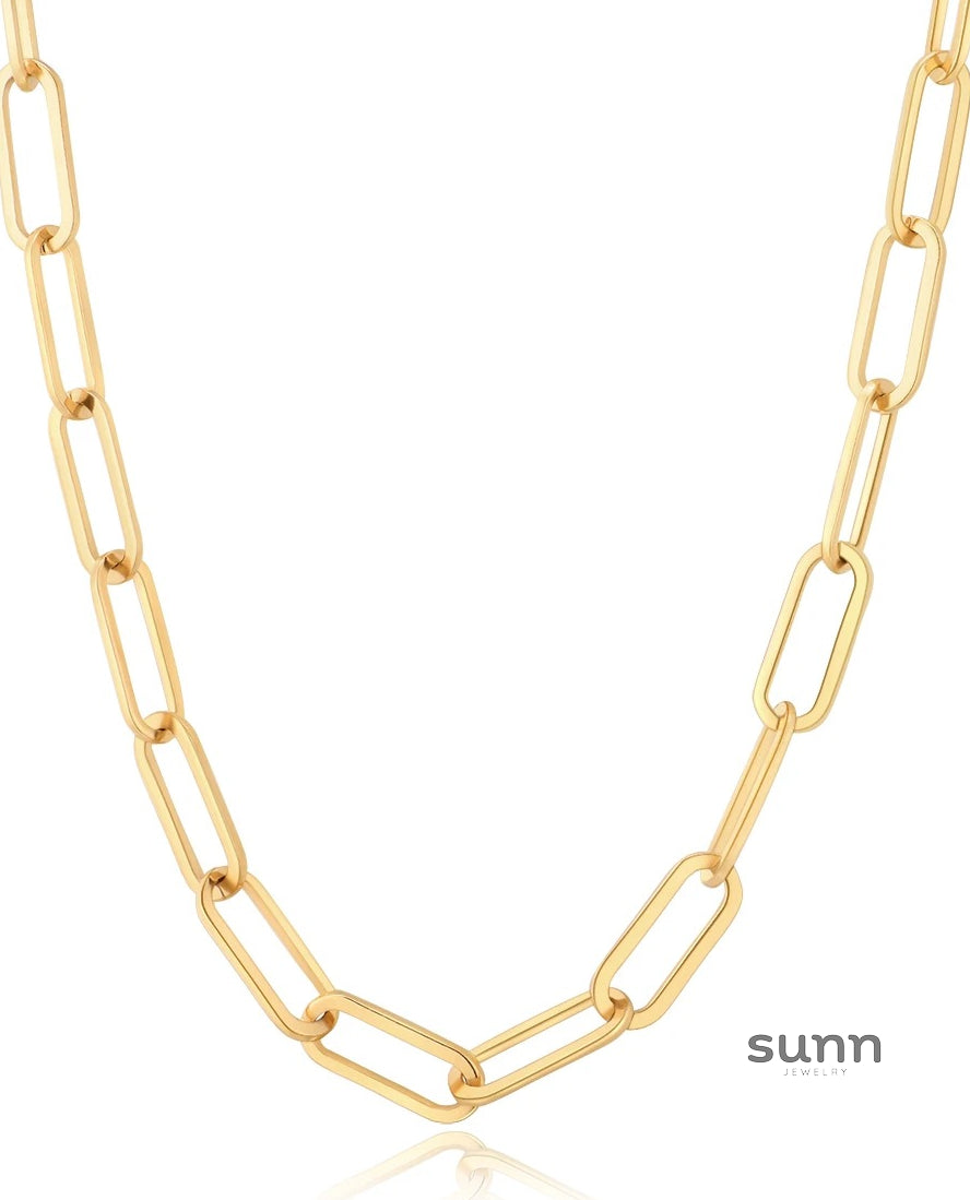 Cali Gold Paperclip Layered Necklace [09TZXQE7]