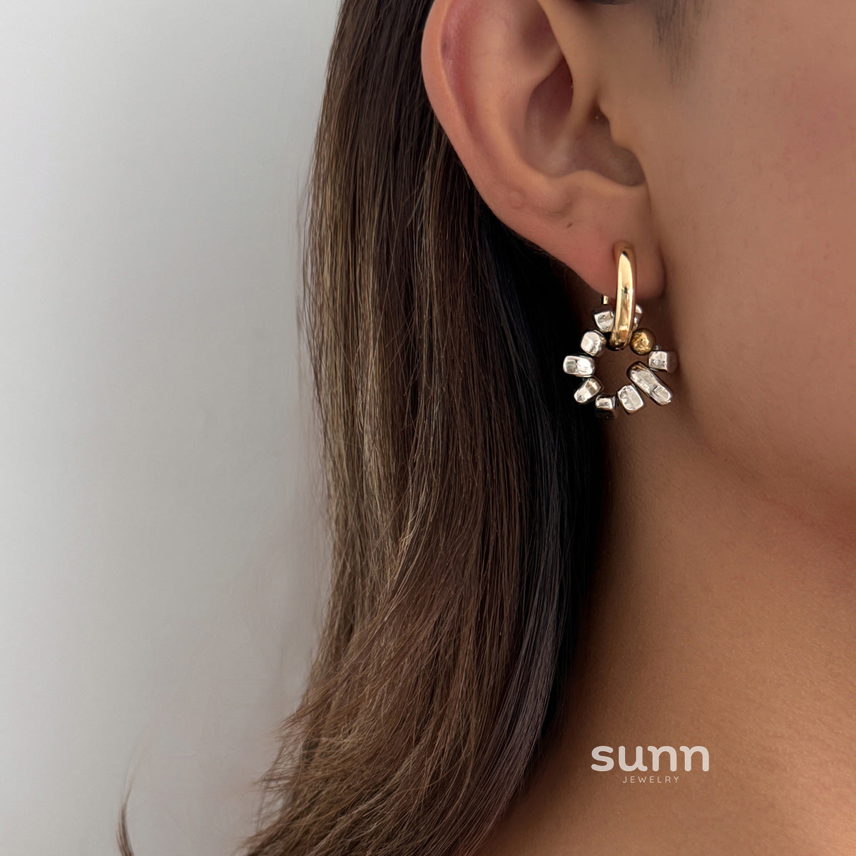 Calina Asymmetric Heart Earrings [ZQZFI4QF]