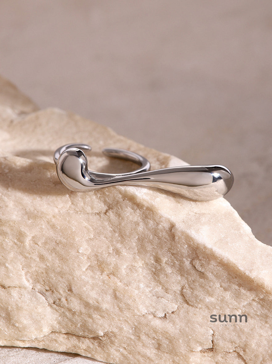 Calina Irregular Waterdrop Ring [7EP0QWR1]