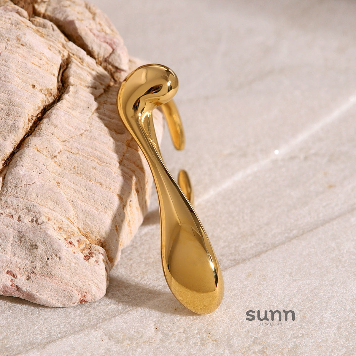 Calina Irregular Waterdrop Ring [87MM81V6]