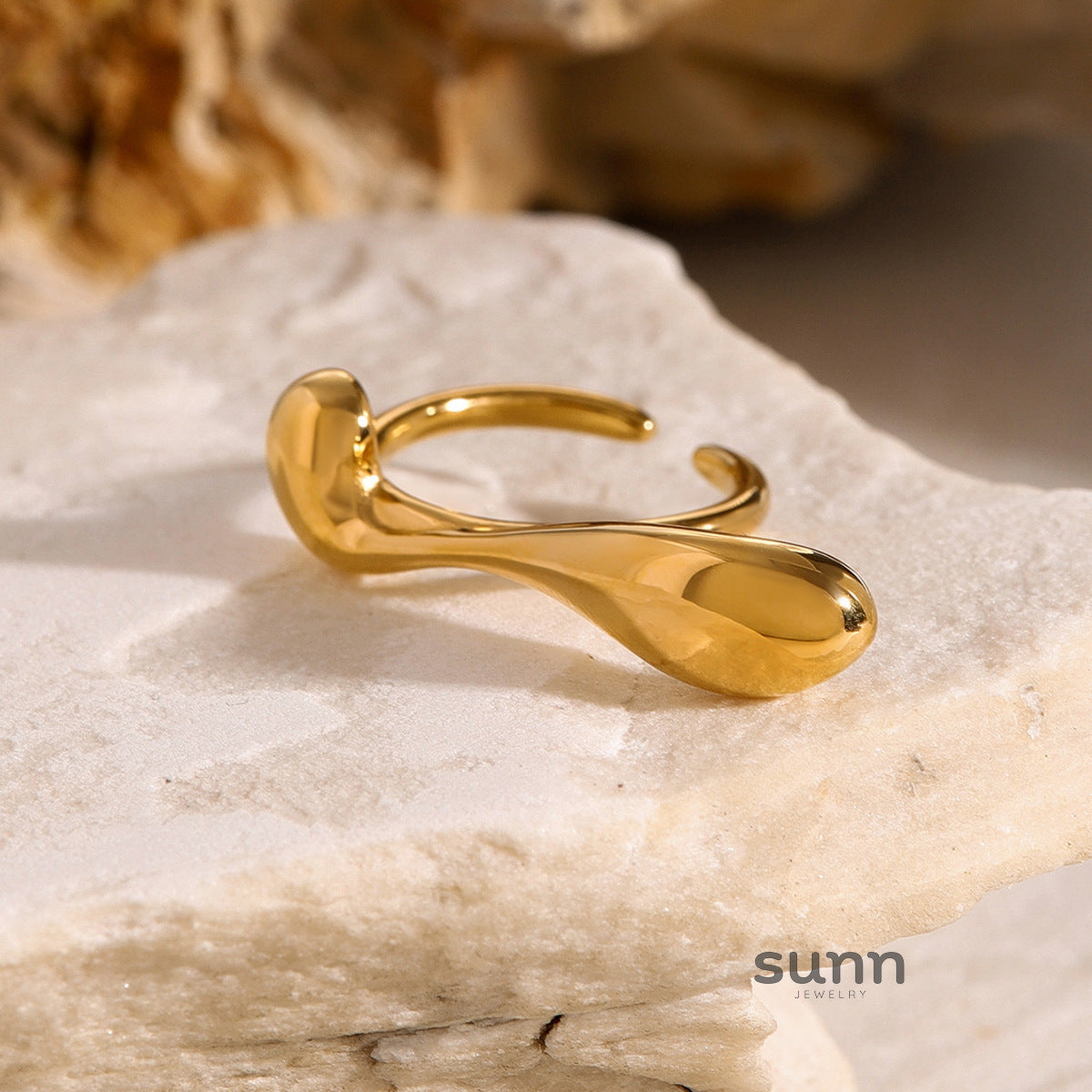 Calina Irregular Waterdrop Ring [HYPOQ8VZ]
