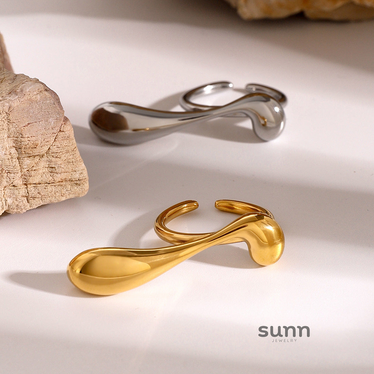 Calina Irregular Waterdrop Ring [YJPT6R21]