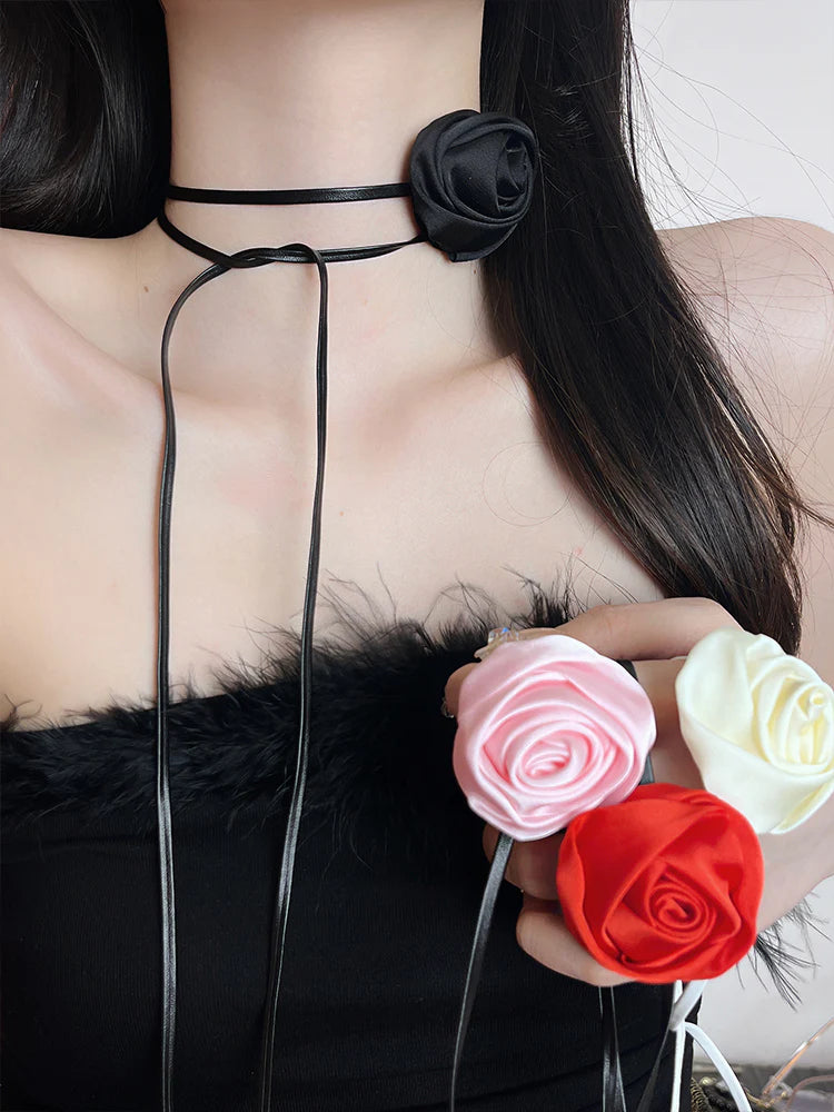 Calina Rose Tie Choker