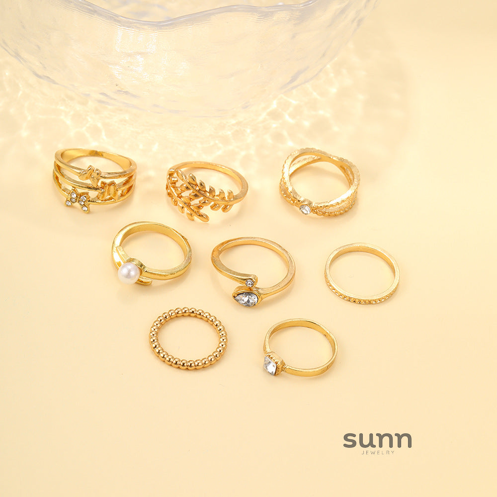 Calista Dainty Stacking Ring Set [EMX7LGGL]