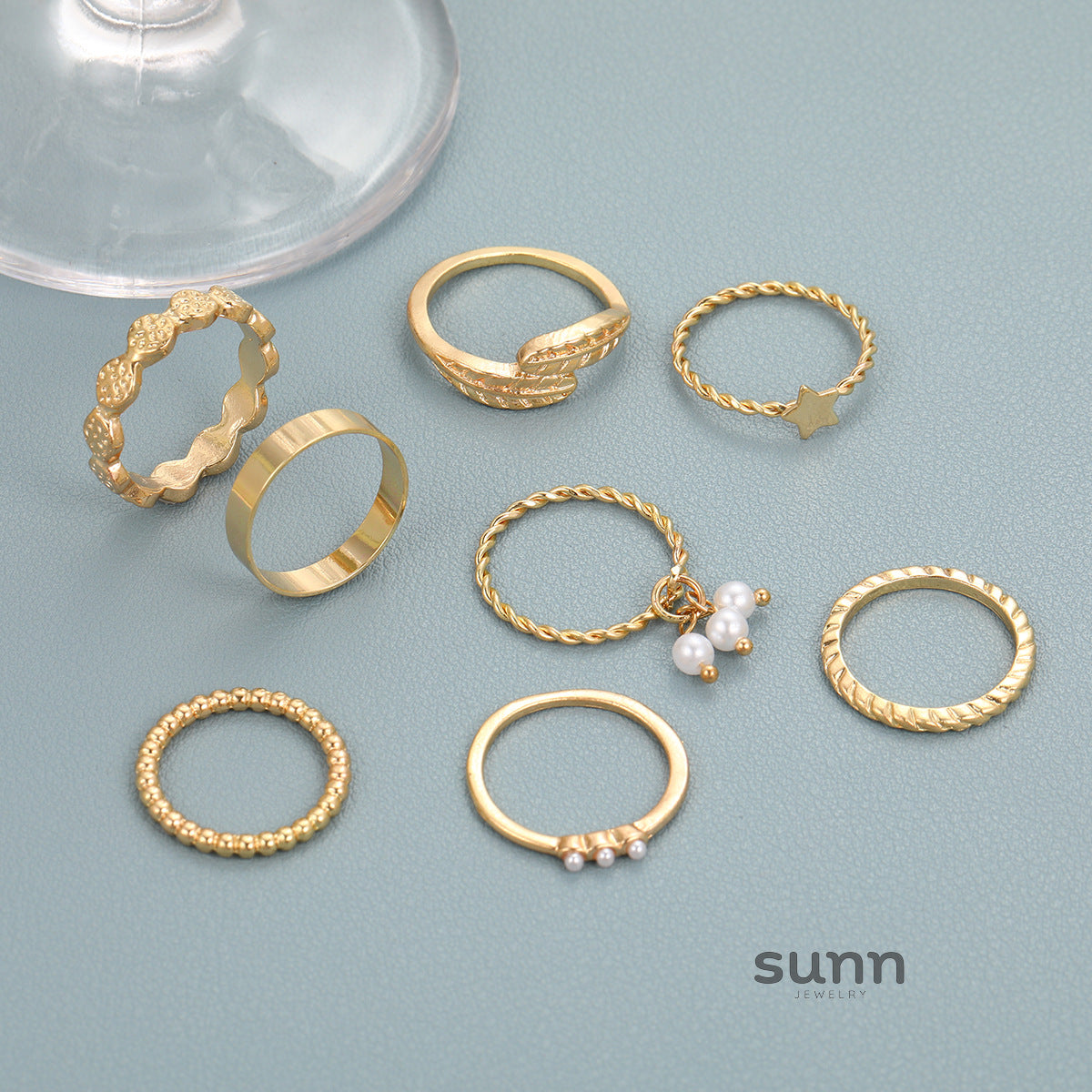 Calista Dainty Stacking Ring Set [1W1AP9D1]
