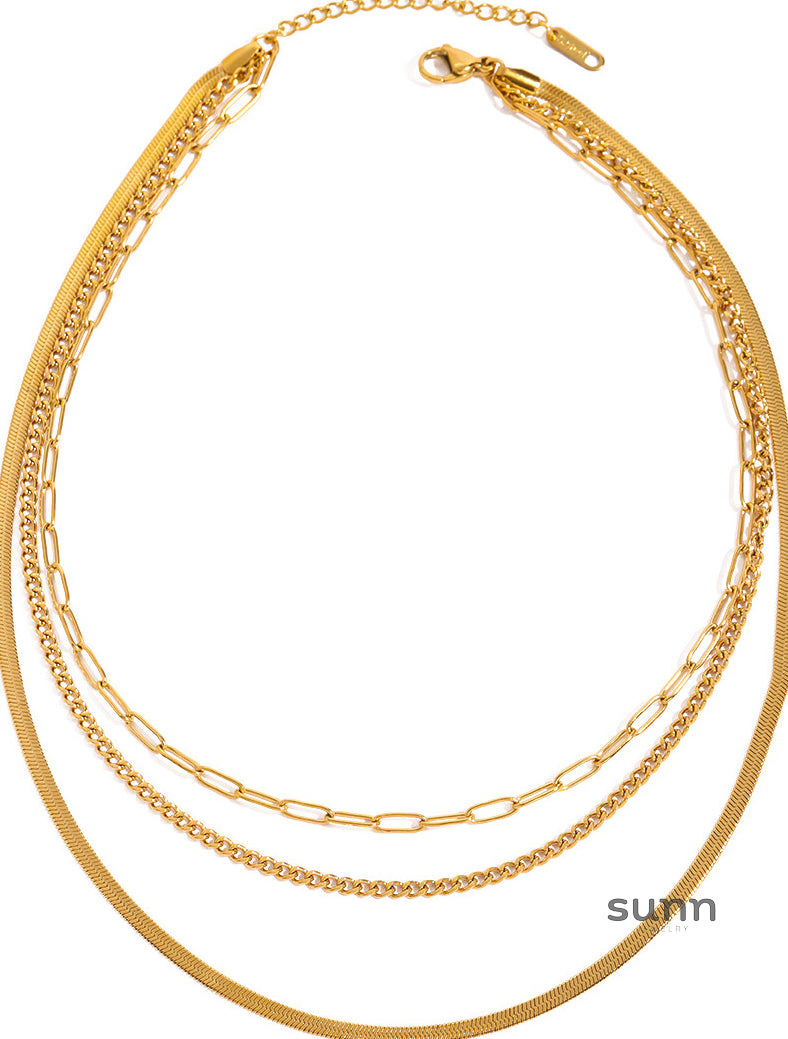 Calista Stacked Titanium Necklace [77V1HL8D]