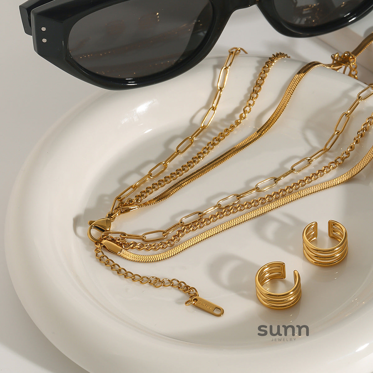 Calista Stacked Titanium Necklace [QMF4X4YO]