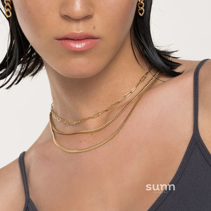 Calista Stacked Titanium Necklace [ESKNMXZH]