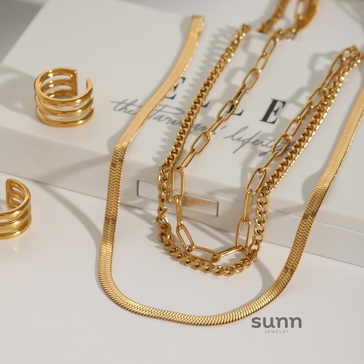 Calista Stacked Titanium Necklace [8CUDW60K]