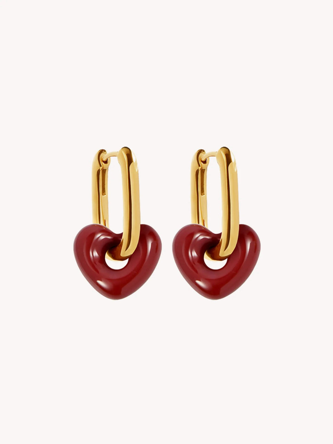 Callaway Enamel Heart Drop Earrings