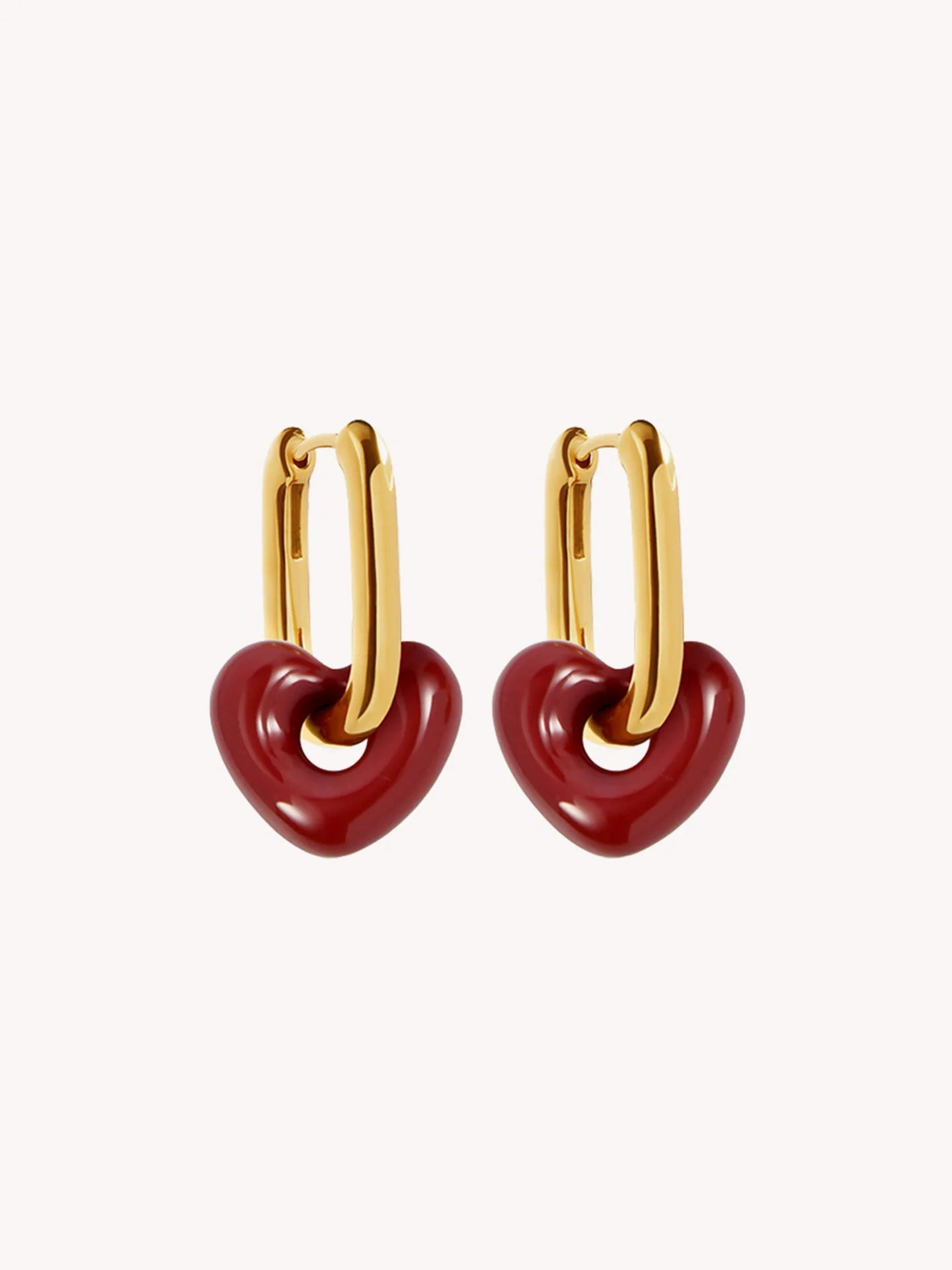 Callaway Enamel Heart Drop Earrings