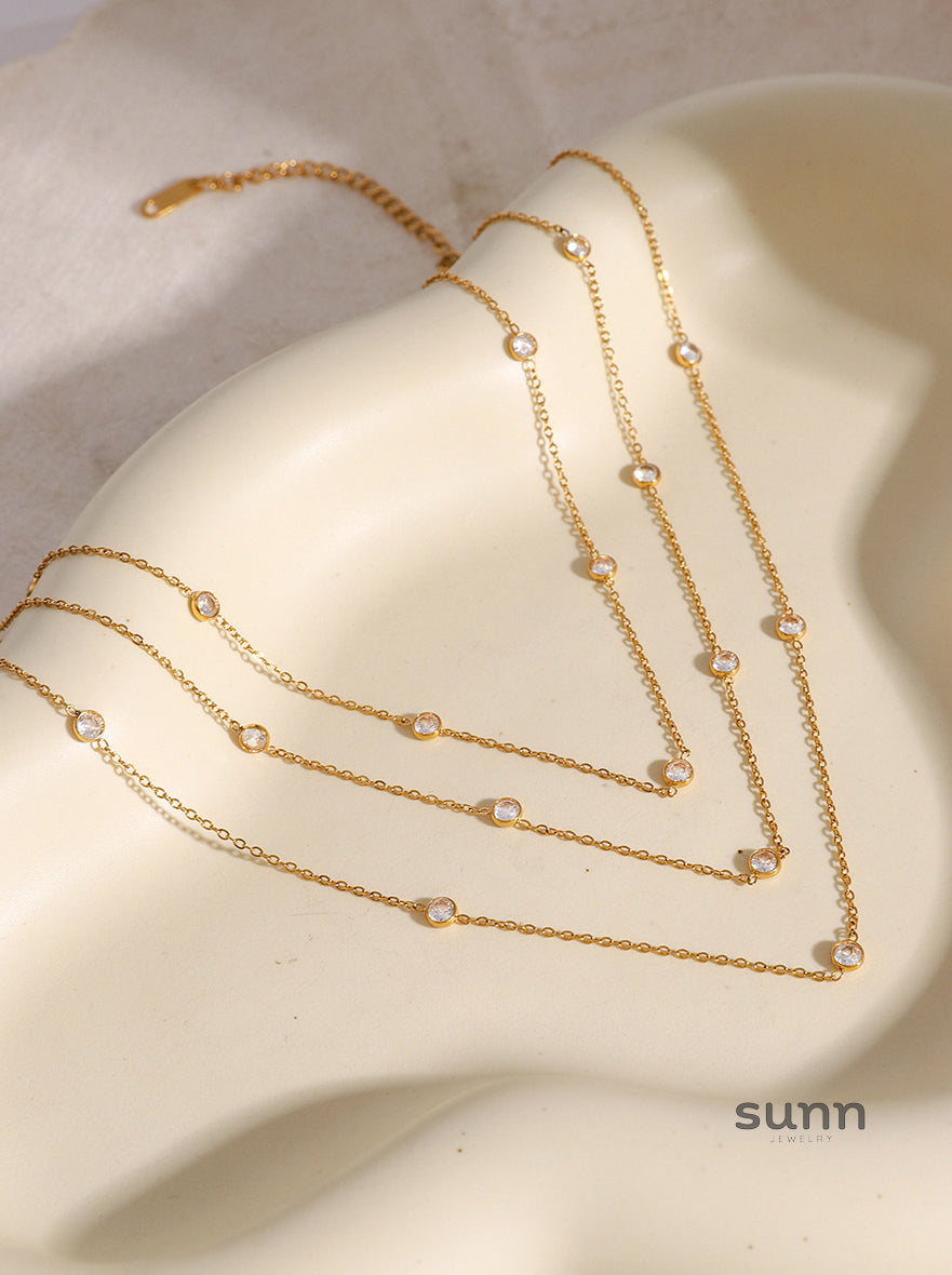 Callie Layered Zircon Necklace [DZVQ0OUN]