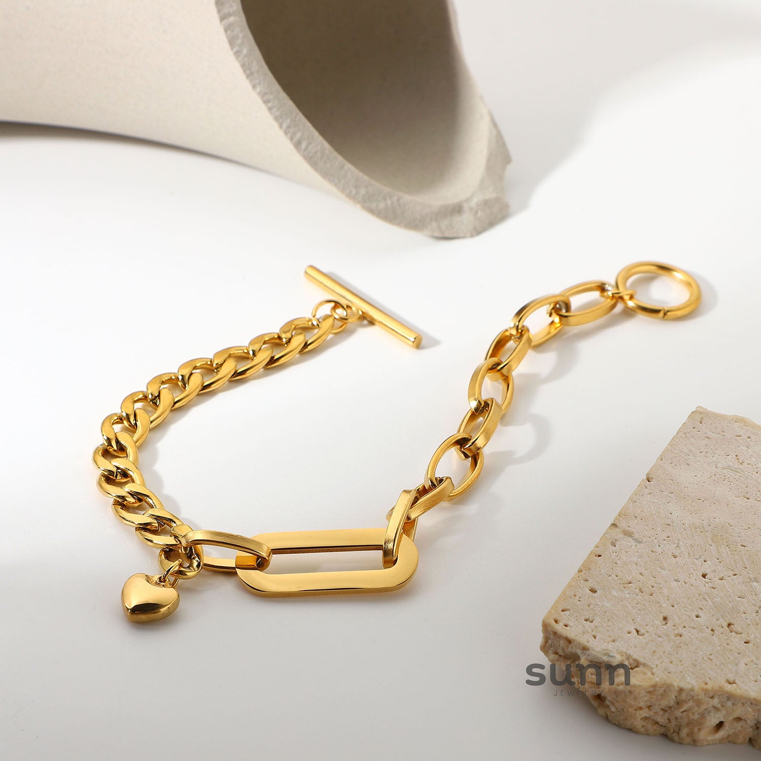 Cambria Gold Link Bracelet [53UHJFVE]