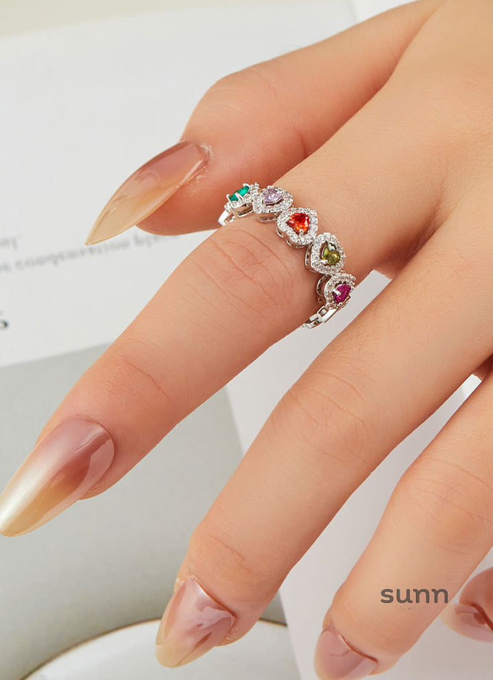 Camille Pavé Heart Open Ring [TZ5NJFT5]