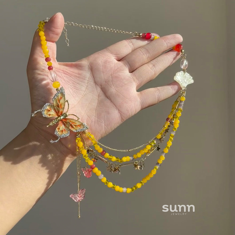 Camreigh Butterfly Beaded Necklace [5ZGINDE9]
