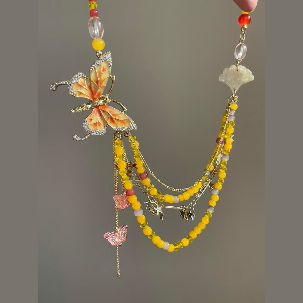 Camreigh Butterfly Beaded Necklace [5ZGINDE9]