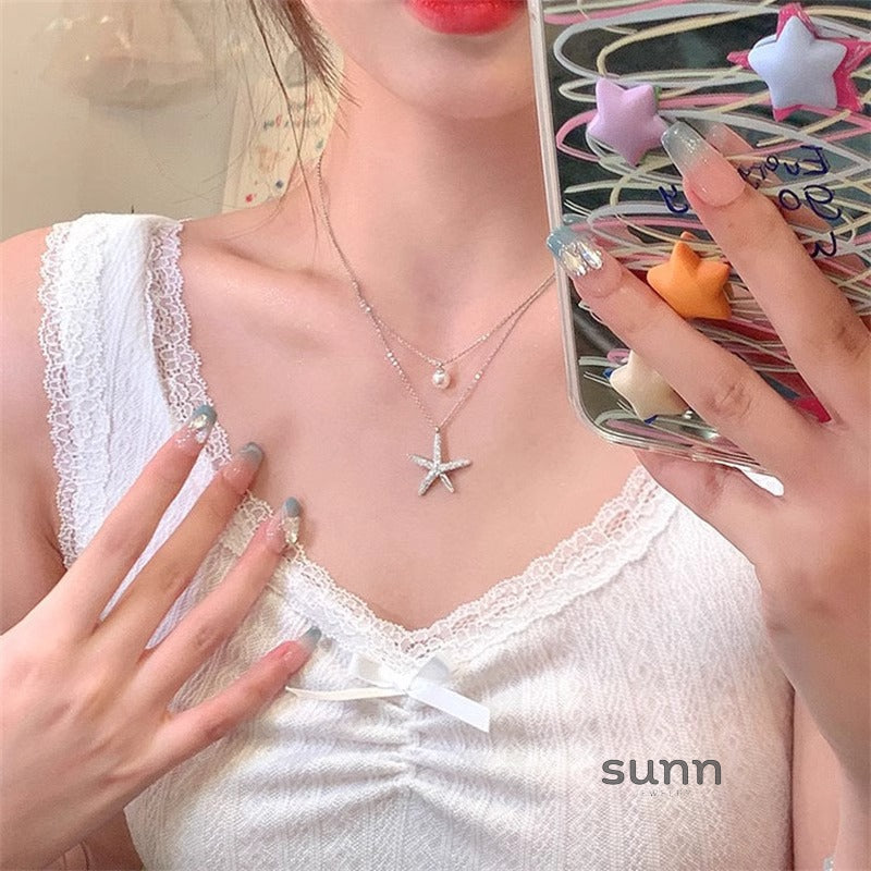 Camreigh Layered Starfish Pearl Necklace [8YHKDKS8]