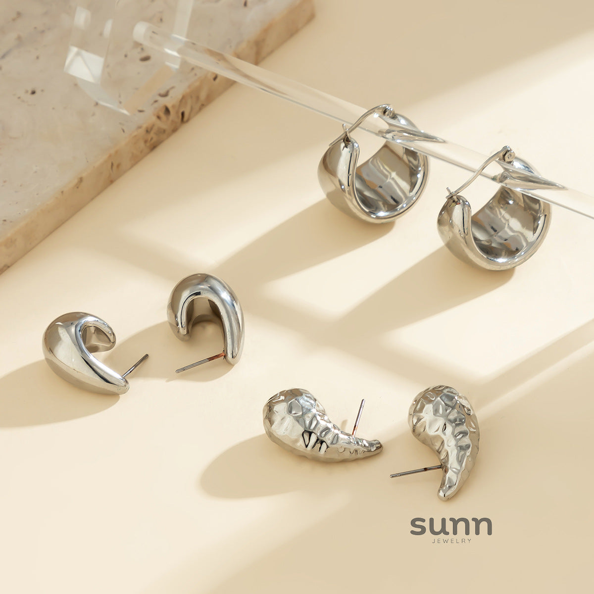 Cana Metallic Earring Sets [3TF23SW9]