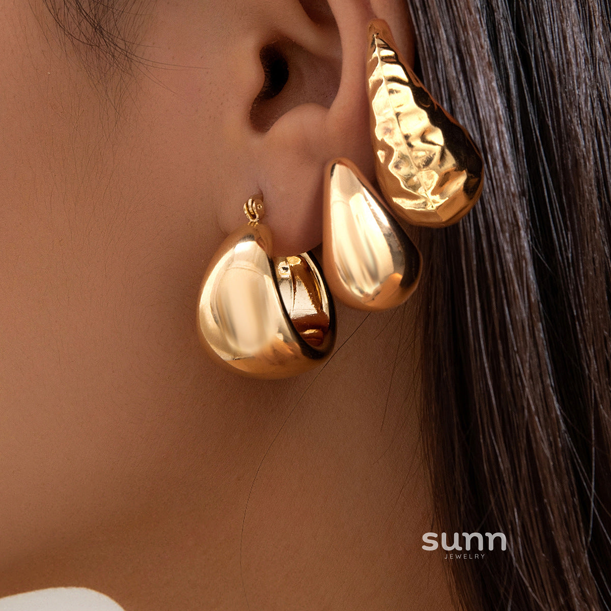 Cana Metallic Earring Sets [PBXWD9T1]