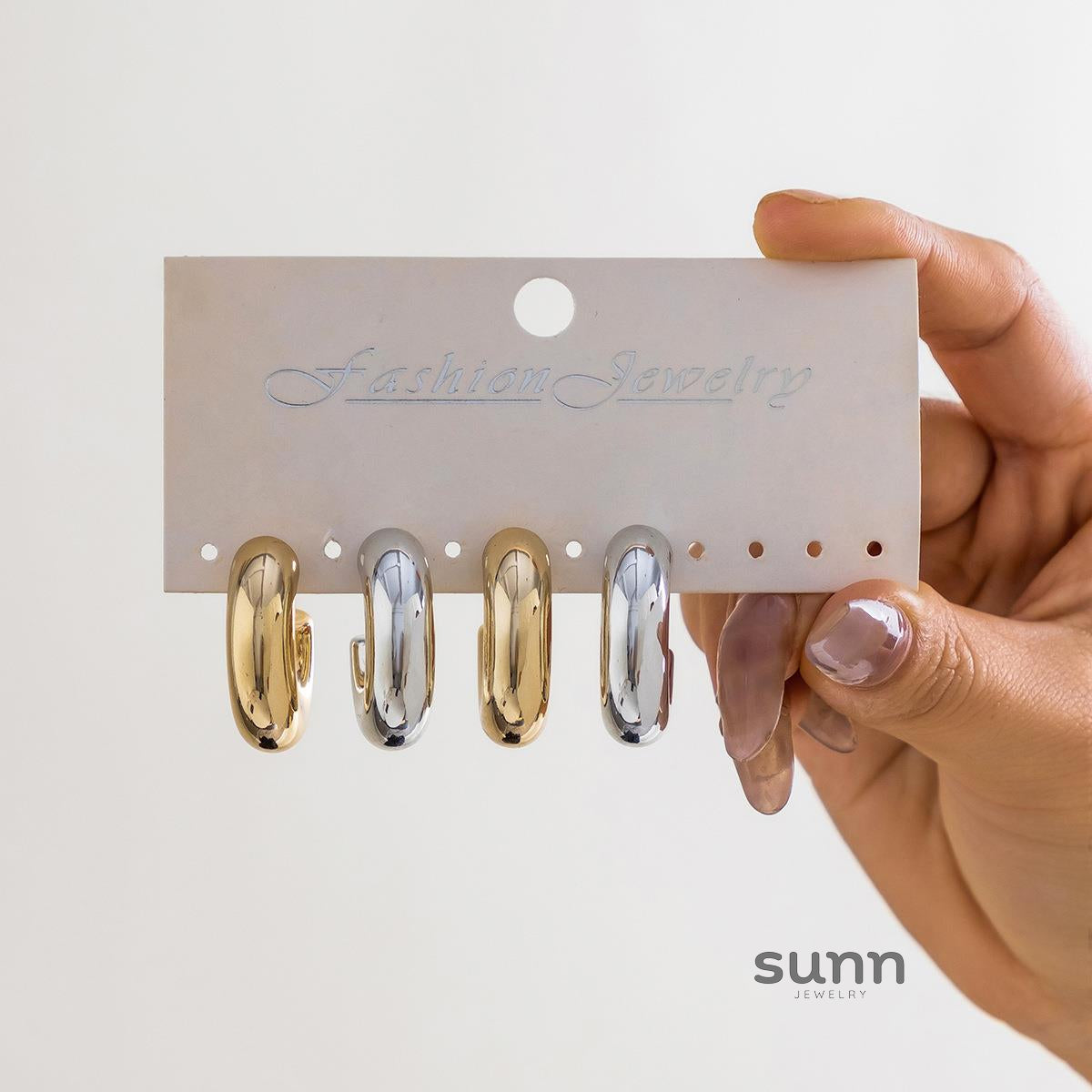 Cana Metallic Earring Sets [5T3168LQ]