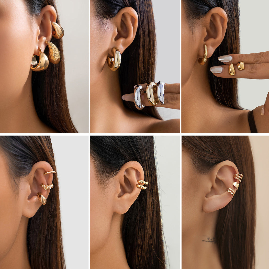 Cana Metallic Earring Sets [PBXWD9T1]