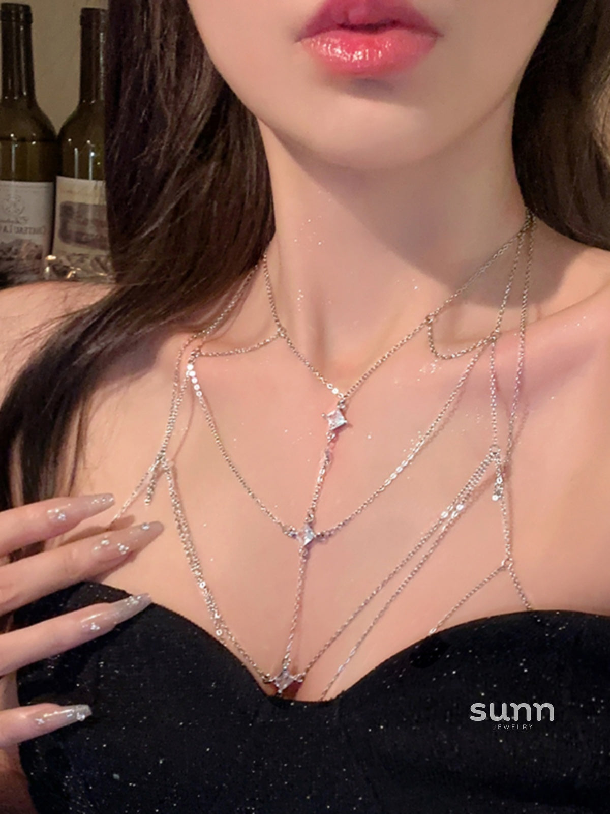 Candace Delicate Heart Body Chain [JNOG63W4]
