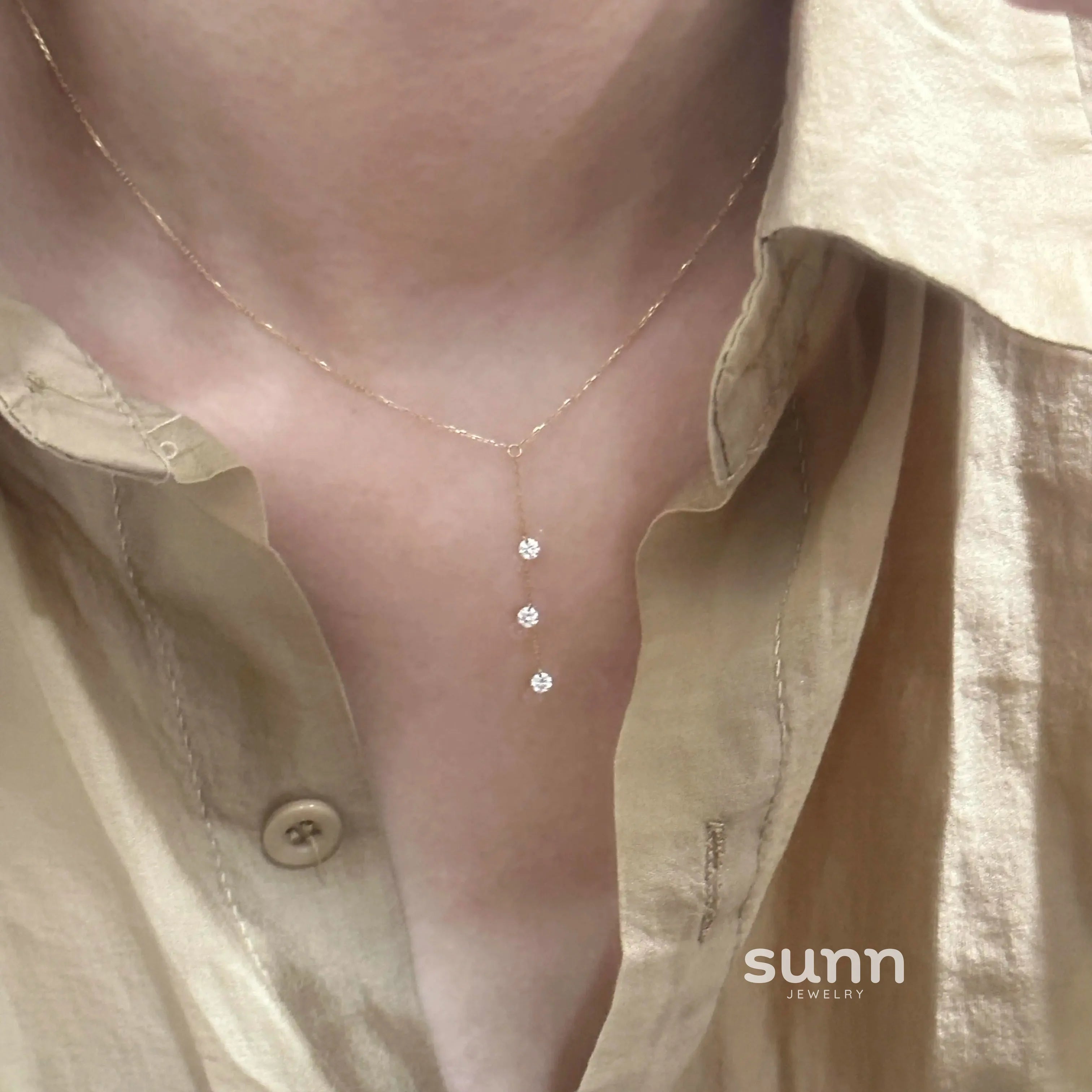 Cara Zircon Tassel Necklace