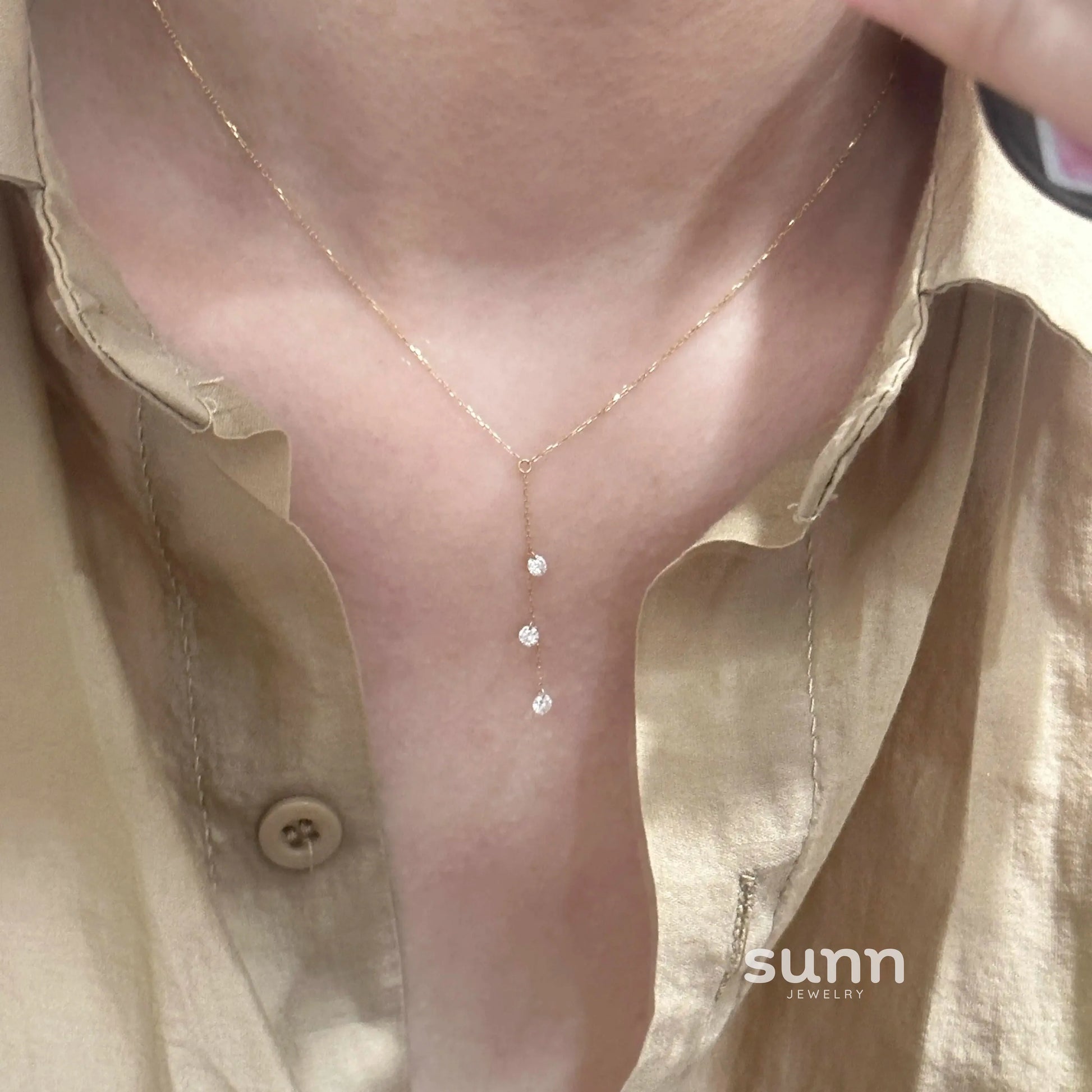 Cara Zircon Tassel Necklace
